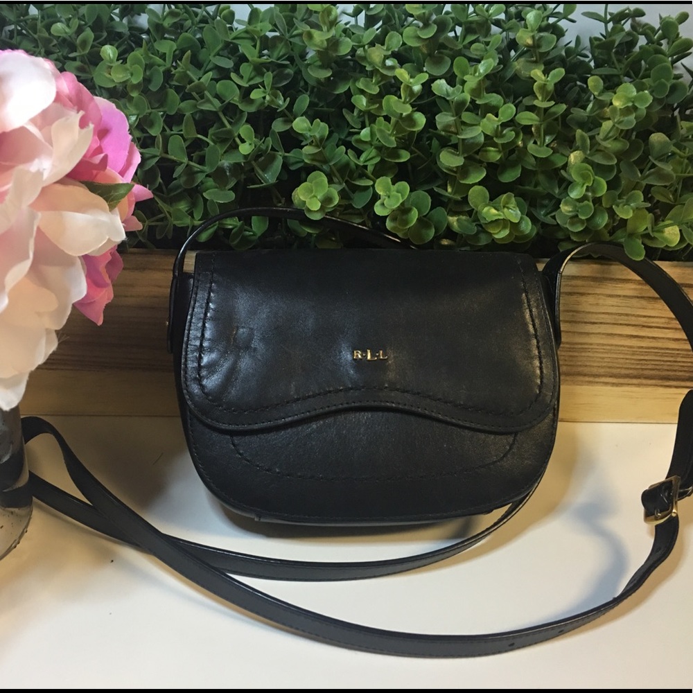 Ralph Lauren black leather Crossbody